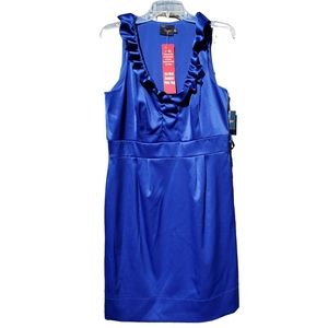 Just Taylor Brand Bright Blue Midi cocktail dress Size 12